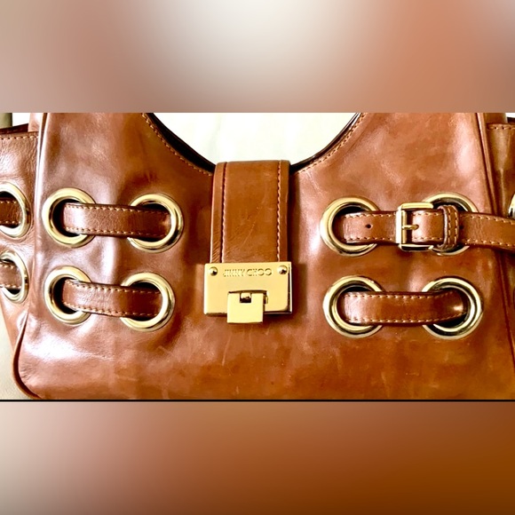 Jimmy Choo bag Brown Leather w/ Gold Accents - Picture 3 of 11